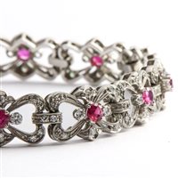 Bracelet Goldside Femme in Or blanc Rubino BR.GS005